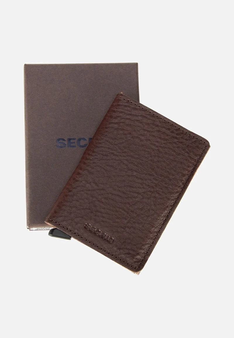 Slimwallet Veg Tanned Espresso-Brown - Portemonnaie
