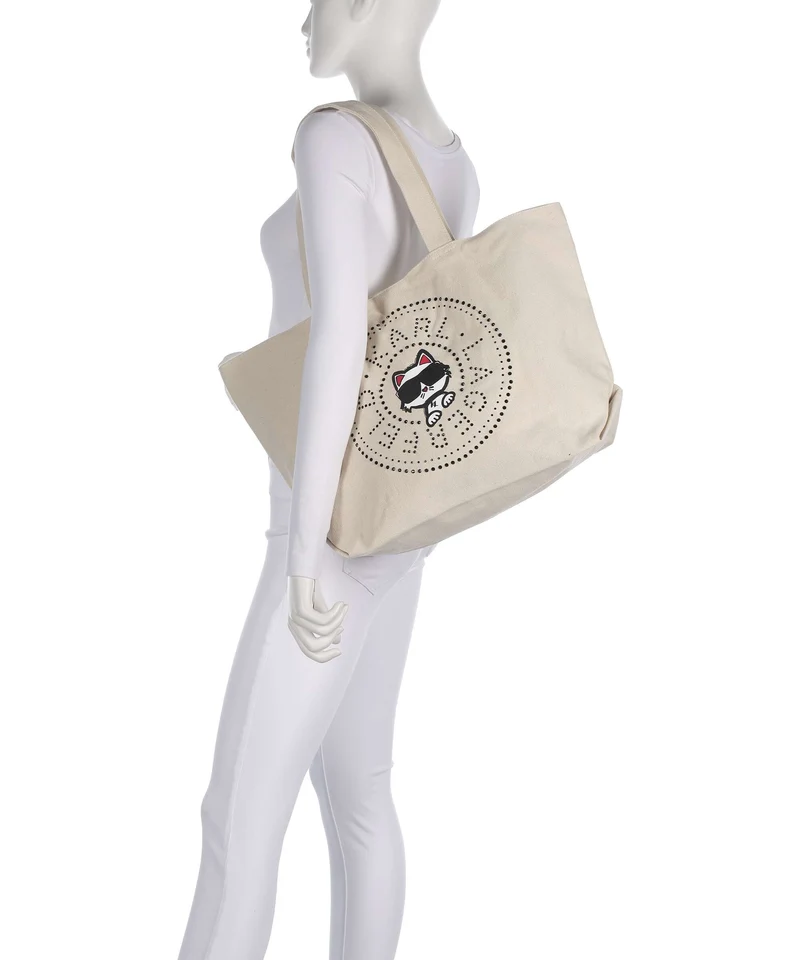 Karl Lagerfeld Ikon Circle Choupette Shopper off white