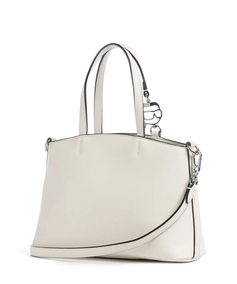 Karl Lagerfeld Ikon Smooth Handtasche off white