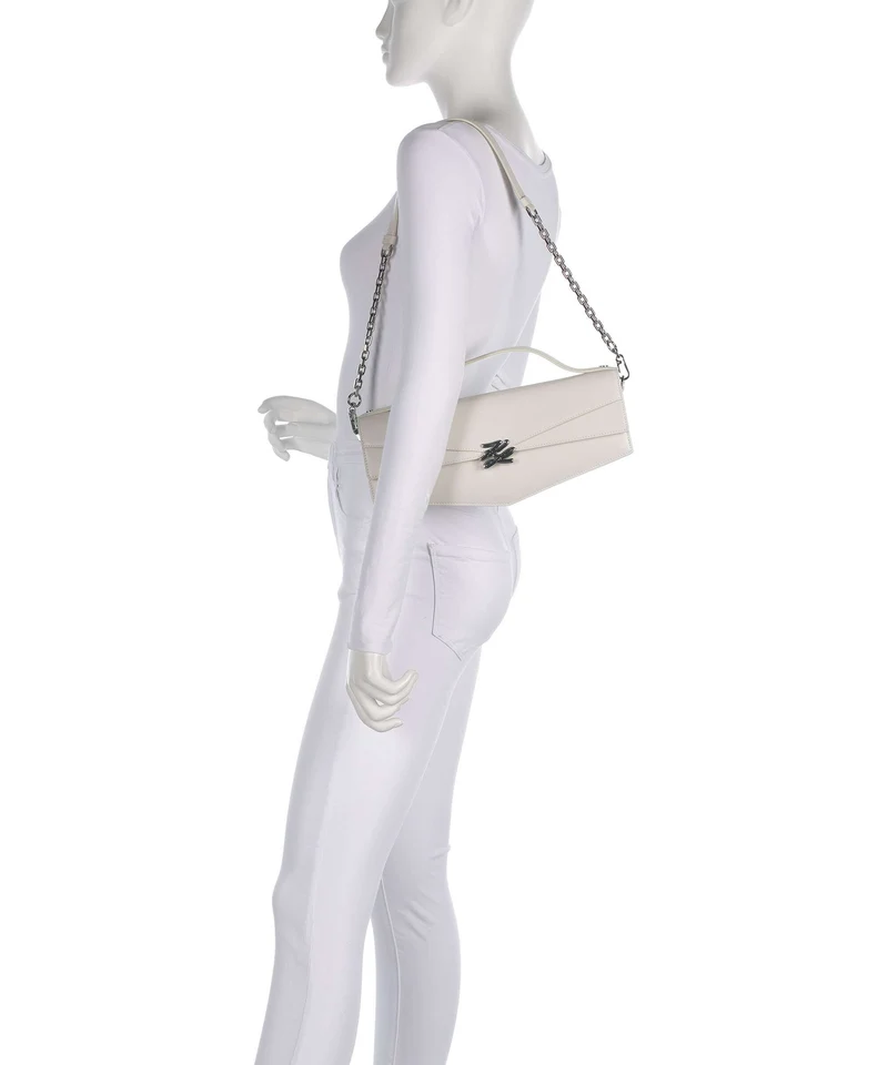 Karl Lagerfeld K/Studio Autograph Schultertasche off white