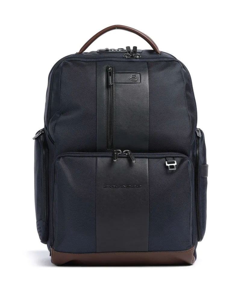 Piquadro Brief 2 Laptop-Rucksack blue/cognac