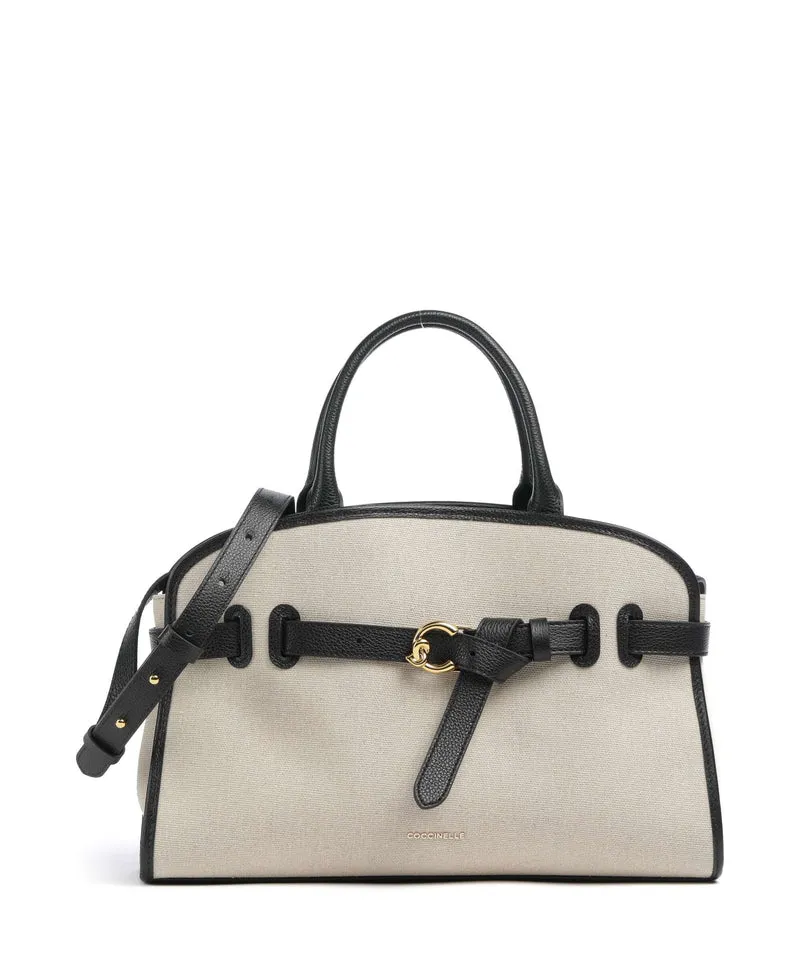 Coccinelle Sabine Canvas Handtasche natural/noir
