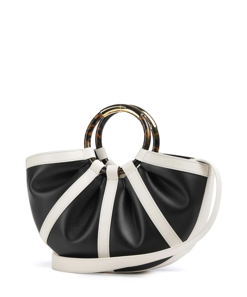 Coccinelle Shell Handtasche pearl/noir