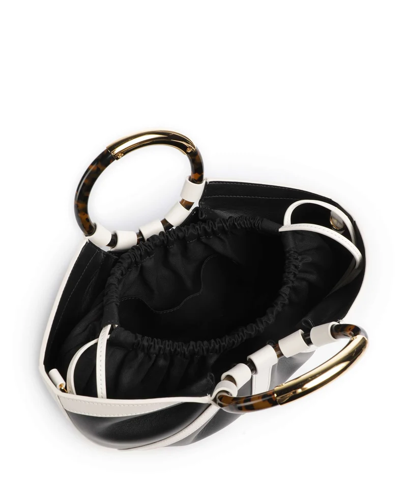 Coccinelle Shell Handtasche pearl/noir