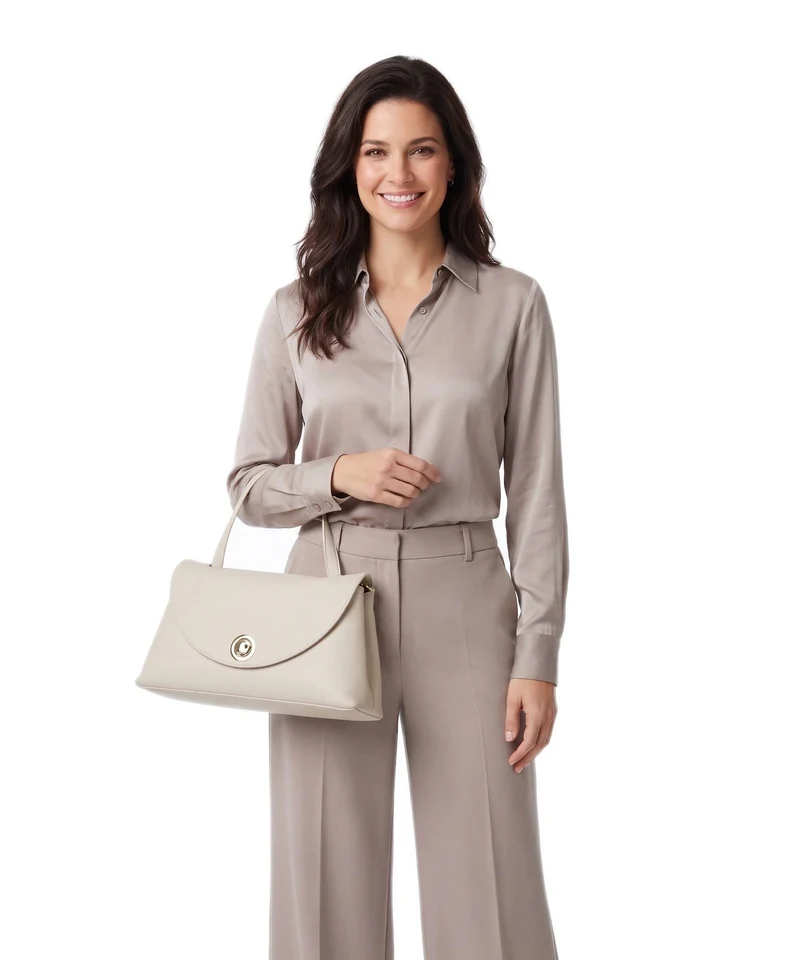 Coccinelle Nikla Handtasche pearl/cognac