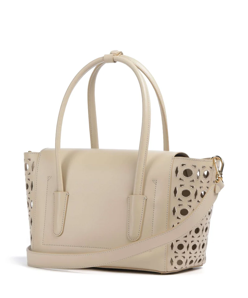 Coccinelle Beat Double Monogram Handtasche sandshell