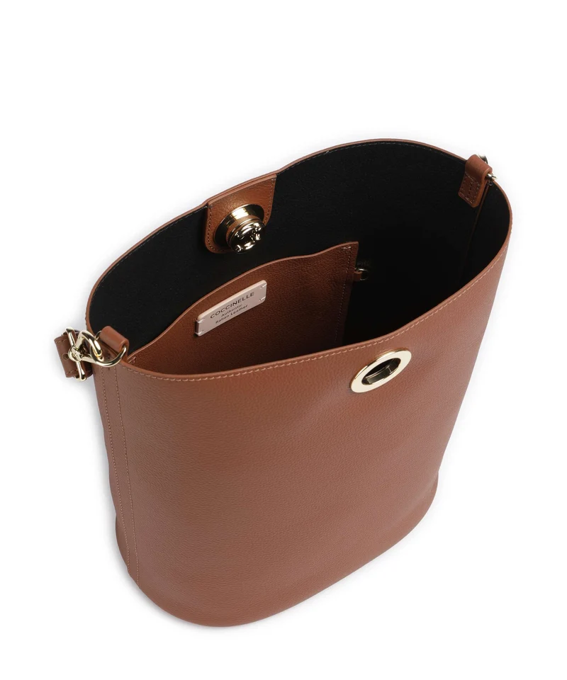 Coccinelle Nikla Bucket Handtasche cognac/noir