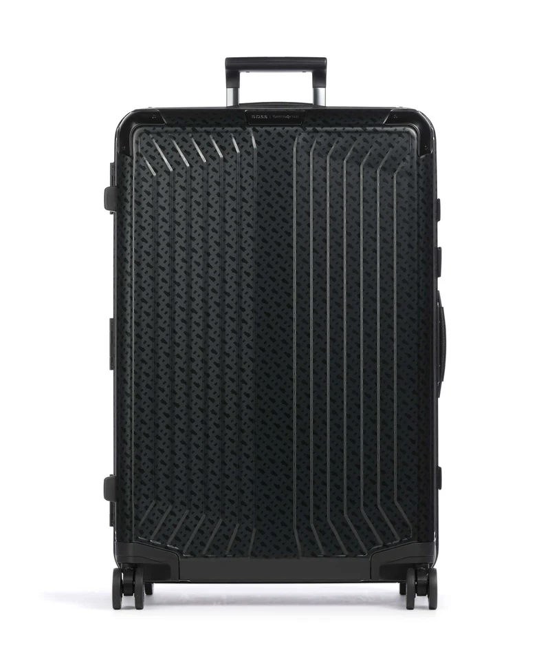 Samsonite Lite-Box Alu Boss Edition 4-Rollen Trolley graphite monogram