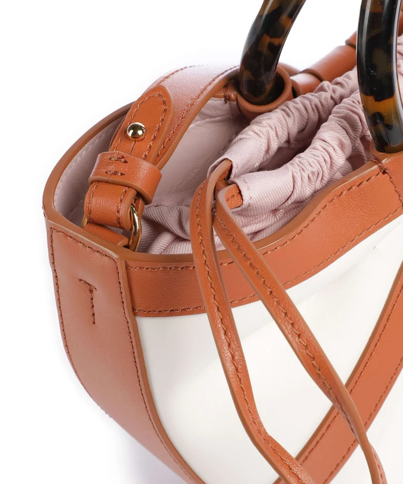 Coccinelle Shell Handtasche crab/pearl