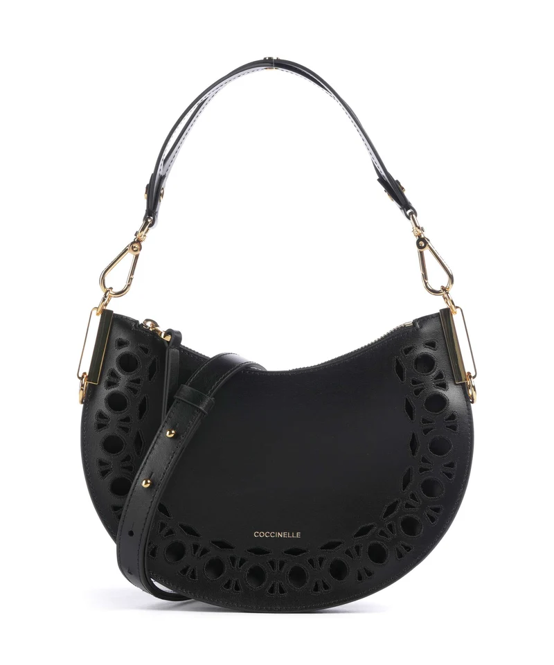 Coccinelle Sunup Monogram Sangallo Schultertasche noir