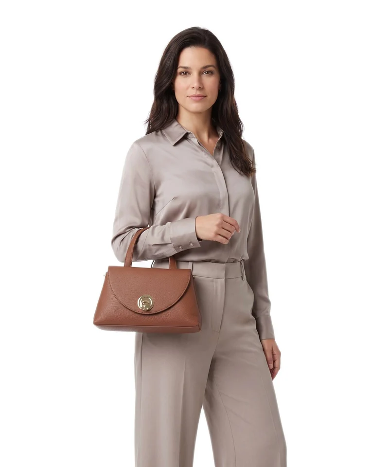 Coccinelle Nikla Handtasche cognac/noir
