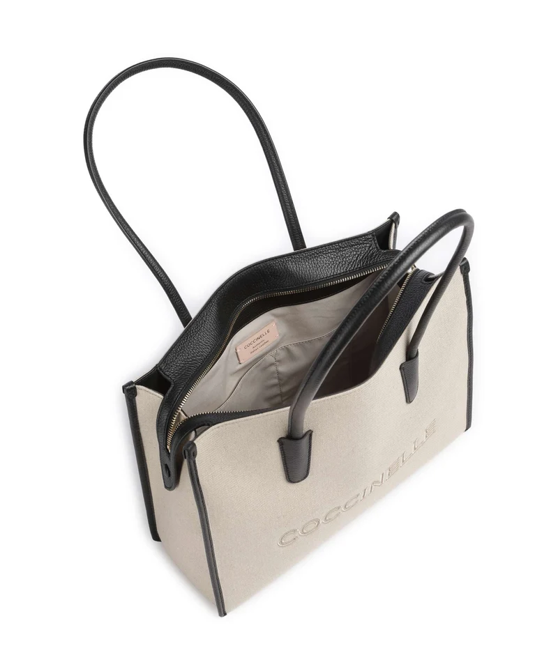 Coccinelle Myrtha Canvas Shopper natural/noir