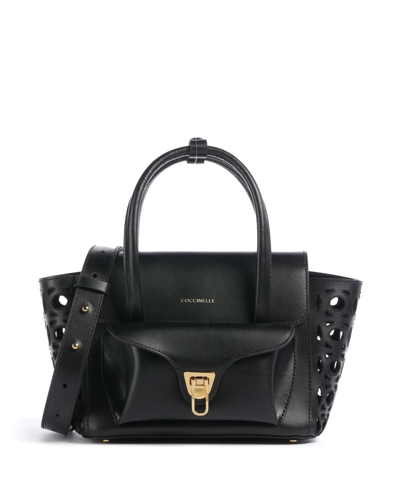 Coccinelle Beat Double Monogram Handtasche noir