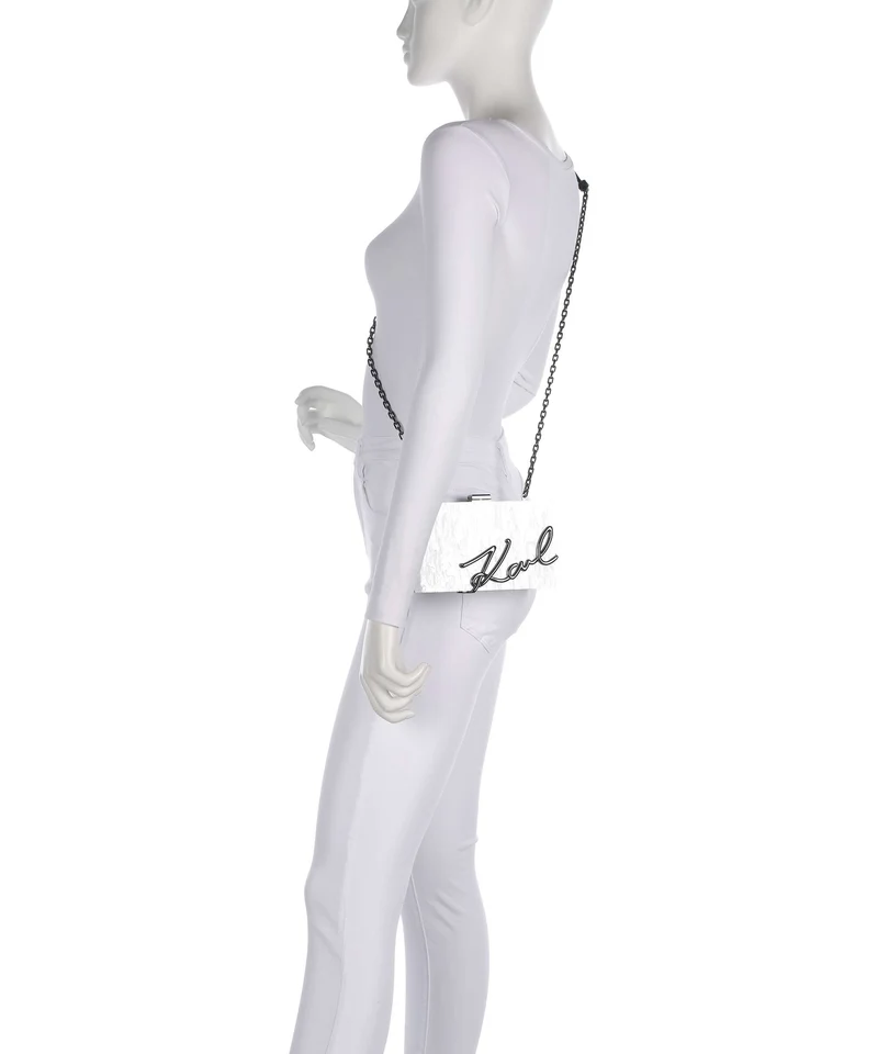Karl Lagerfeld K/Soiree Umhängetasche off white