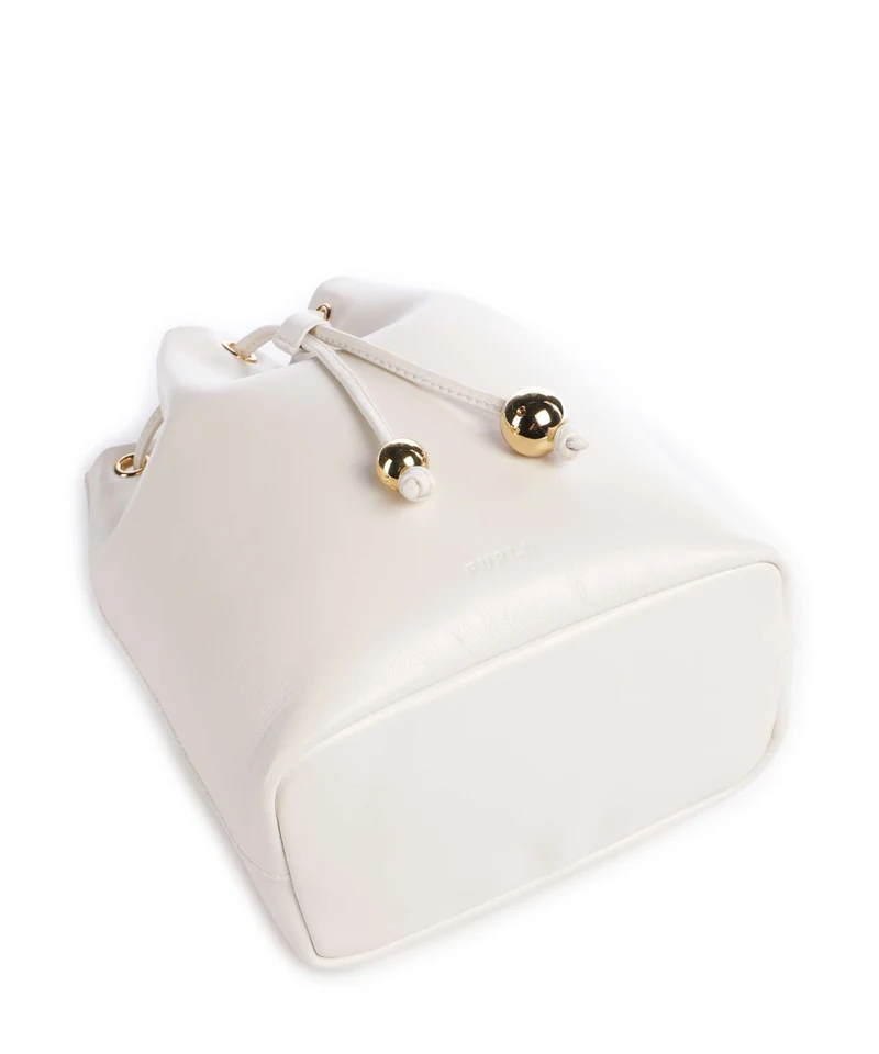 Furla Sfera Soft Mini Bucket Handtasche panna