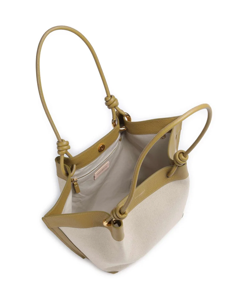 Coccinelle Finn Canvas Beuteltasche natural/seagrass