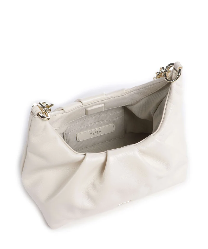 Furla Delia Mini Schultertasche panna