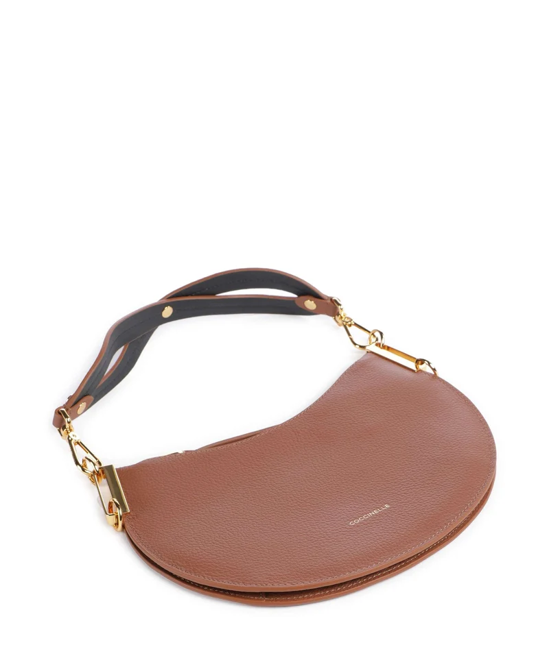 Coccinelle Sunup Schultertasche cognac/noir