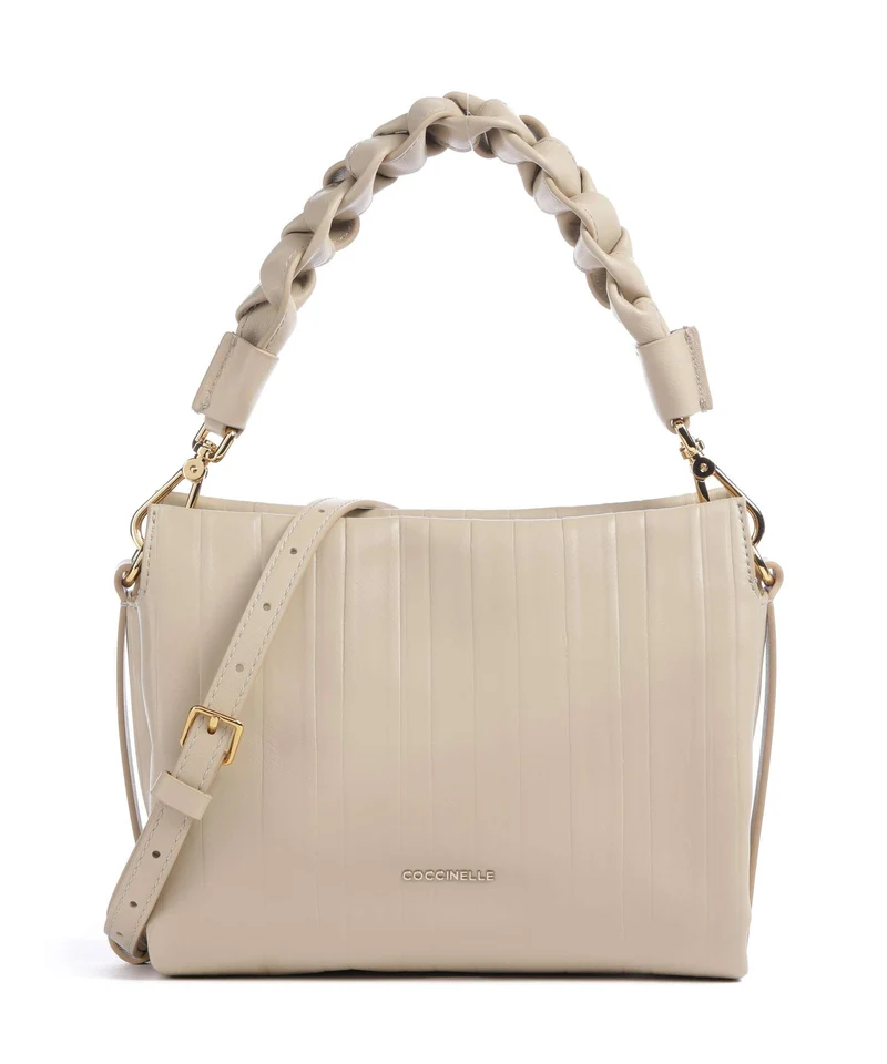 Coccinelle Boheme Plisse Handtasche sandshell