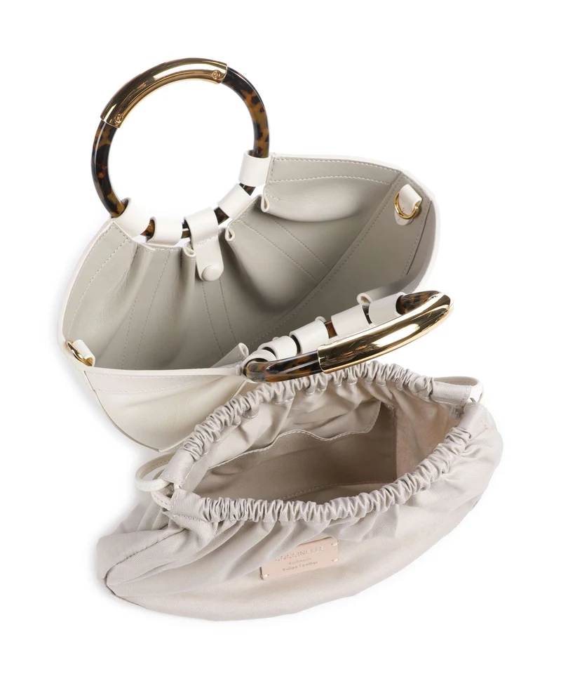 Coccinelle Shell Handtasche pearl