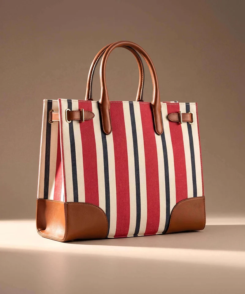 Lauren Ralph Lauren Devyn 42 Handtasche festive red strpe/lauren tan