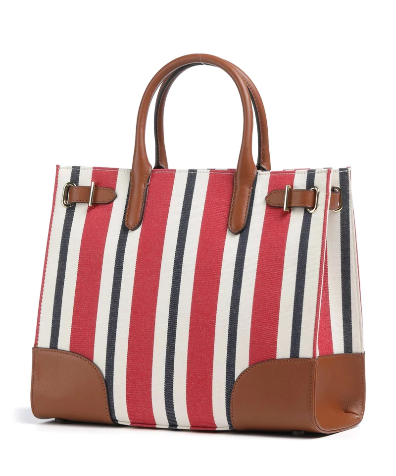 Lauren Ralph Lauren Devyn 42 Handtasche festive red strpe/lauren tan