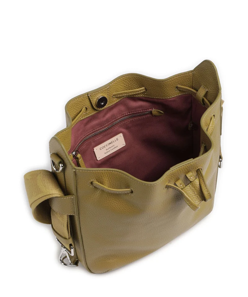 Coccinelle Gretel Ribbon Bucket Handtasche seagrass