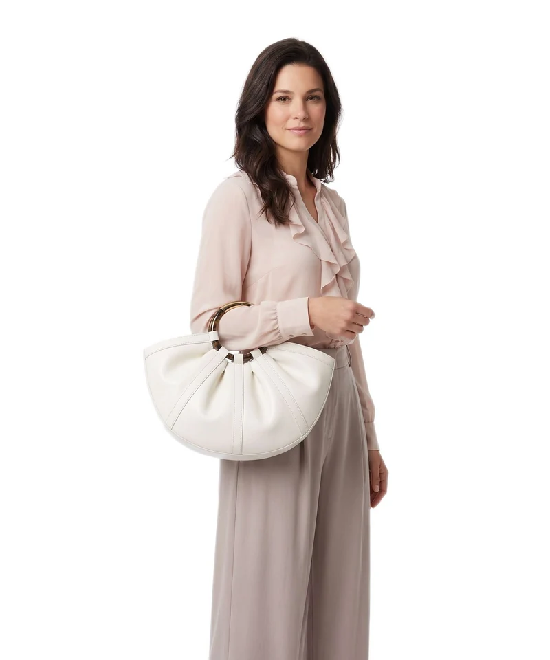 Coccinelle Shell Handtasche pearl