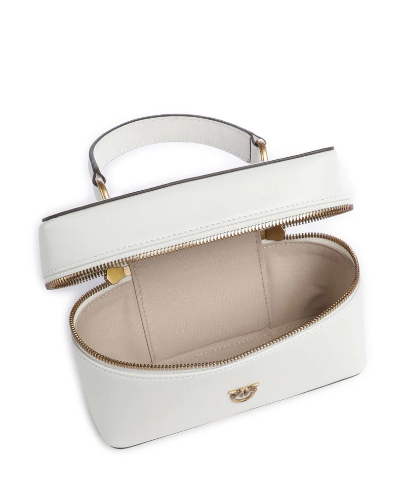 Pinko Vanity Mini Umhängetasche bianco nembo/antique gold