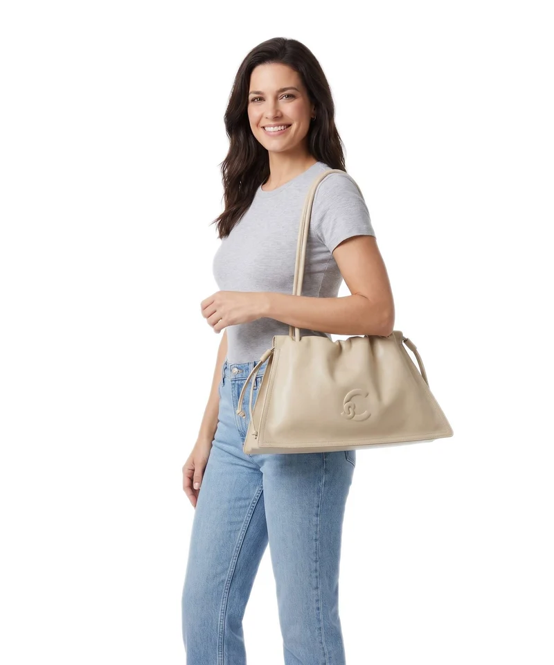 Coccinelle Dulse Bucket Handtasche sandshell