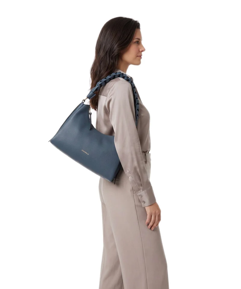 Coccinelle Boheme Grana Double Schultertasche deep blue/sandshell