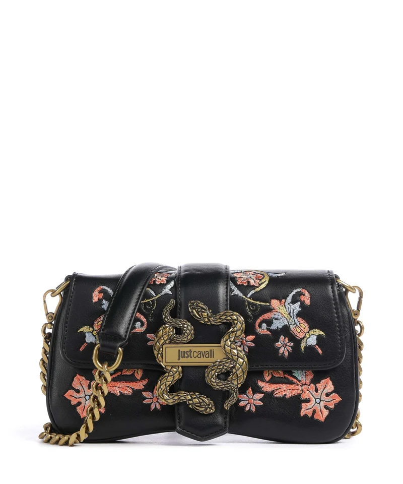 Just Cavalli Iconic Snakes Umhängetasche black