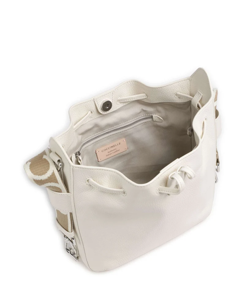 Coccinelle Gretel Ribbon Bucket Handtasche pearl