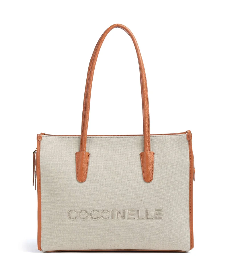 Coccinelle Myrtha Canvas Shopper natural/crab