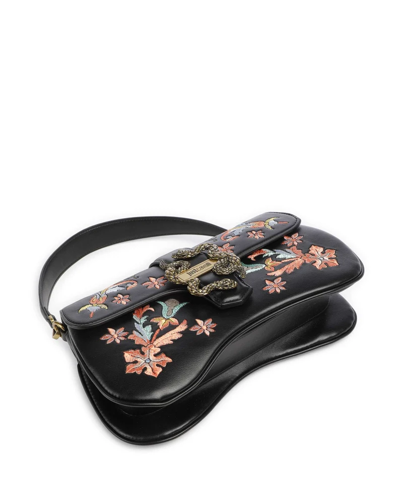 Just Cavalli Iconic Snakes Schultertasche black