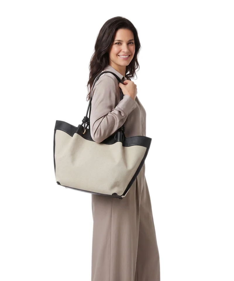 Coccinelle Finn Canvas Shopper natural/noir