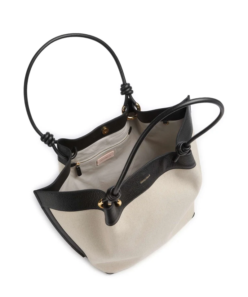 Coccinelle Finn Canvas Shopper natural/noir