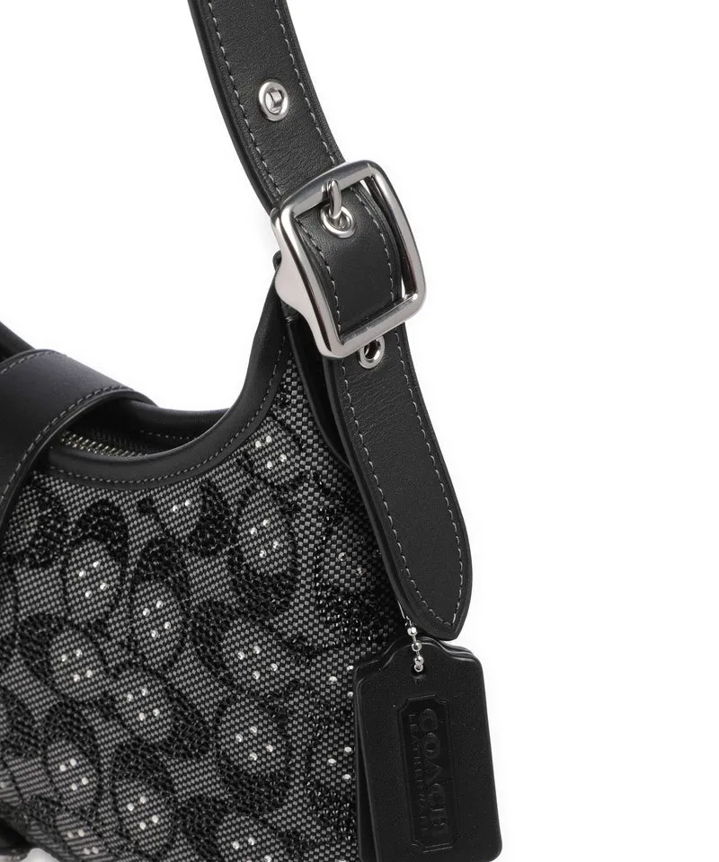 Coach The Coach Originals Hamptons Crystal Signature Schultertasche black