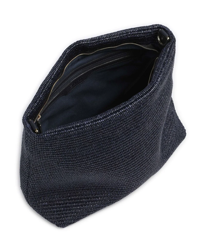 Abro Raffia Kaia Beuteltasche navy