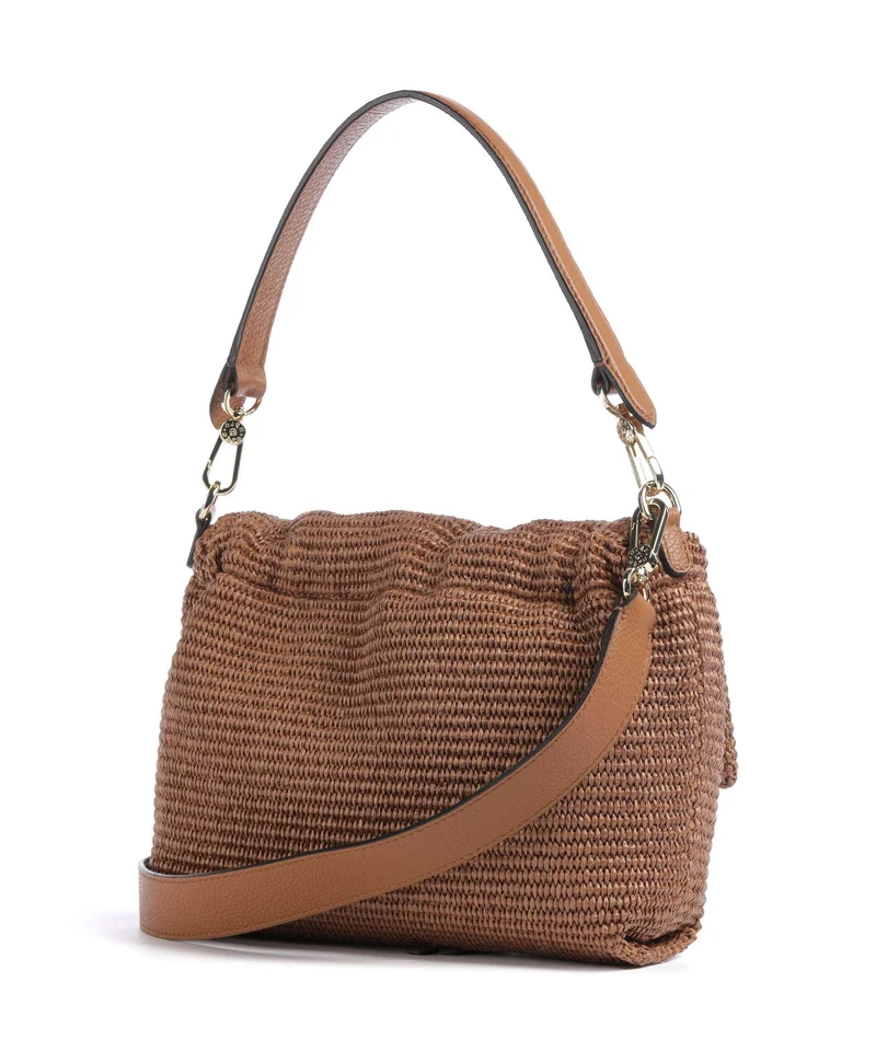 Abro Raffia Classica Temi Medium Schultertasche caramel/cognac