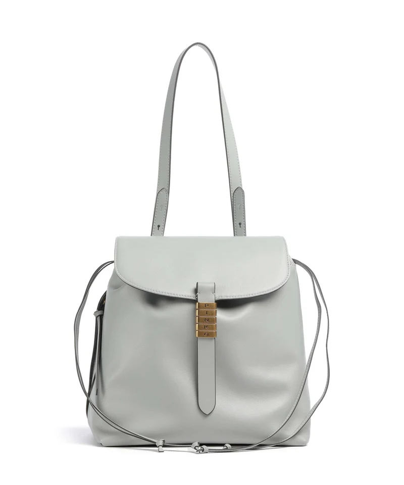 Pinko Saddle Rucksack-Tasche grigio perla/antique gold