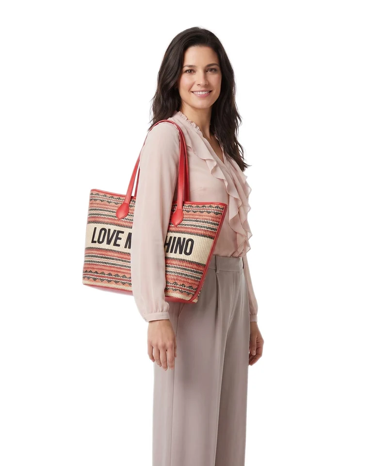 Love Moschino Sunset Stripes Shopper multicolour/red