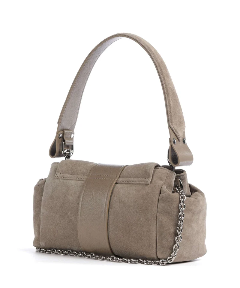 Vivienne Westwood Hazel Suede Treasure Schultertasche stone