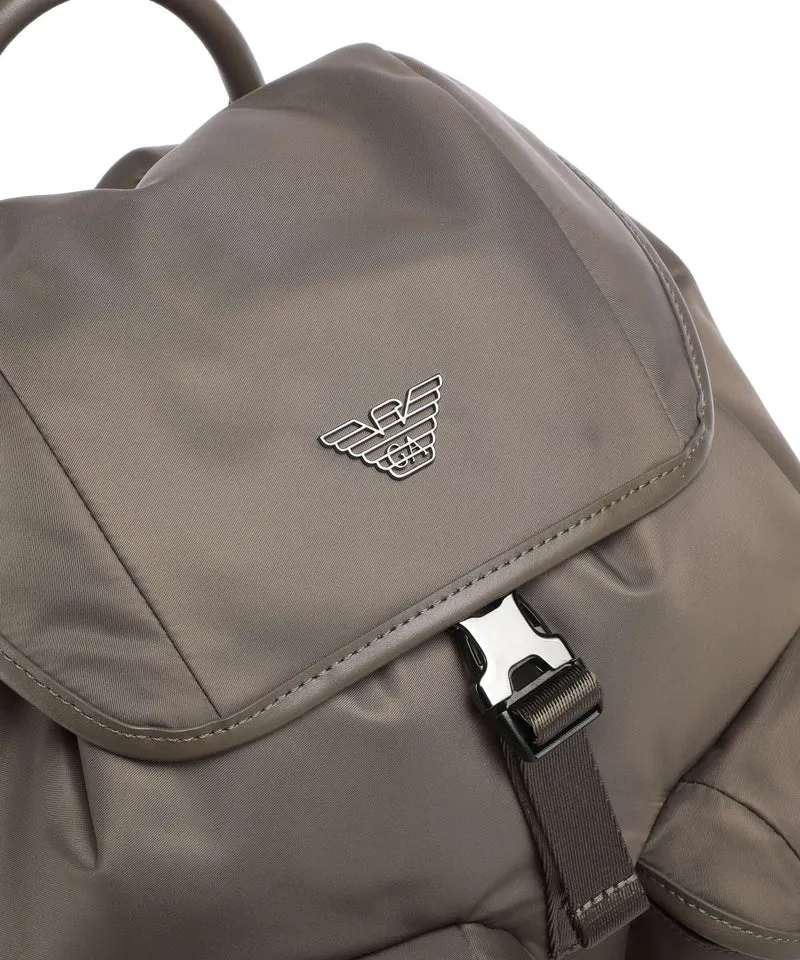 Emporio Armani Recycled Nylon Rucksack major brown