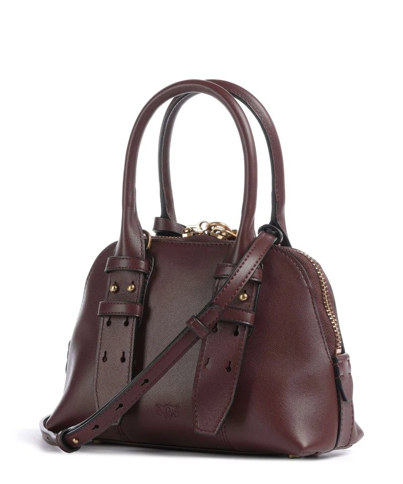 Pinko Bowling Mini Handtasche burgundy wine/antique gold