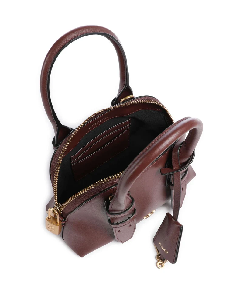 Pinko Bowling Mini Handtasche burgundy wine/antique gold