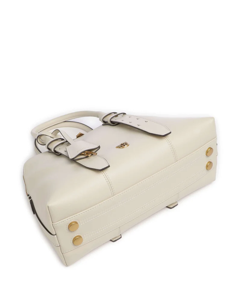 Pinko Bowling Medium Handtasche bianco seta/antique gold