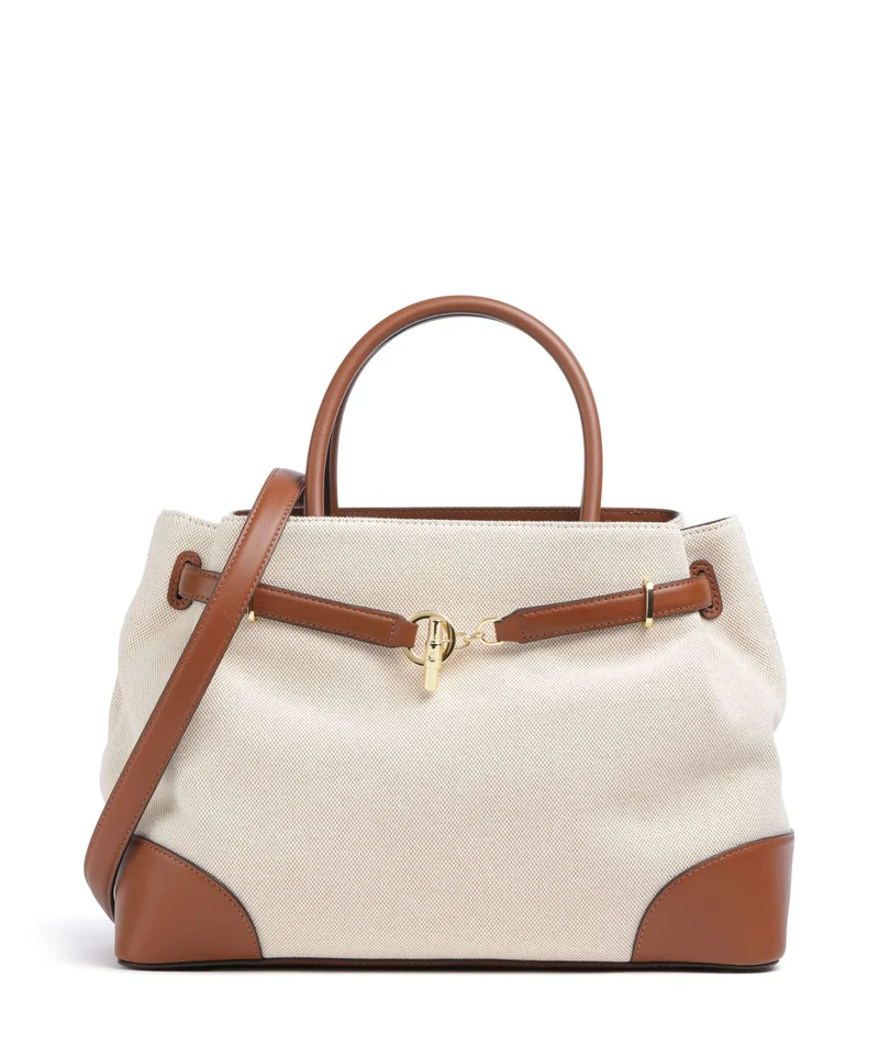 Lauren Ralph Lauren Blaike Large Handtasche natural/buff canvas/lauren tan