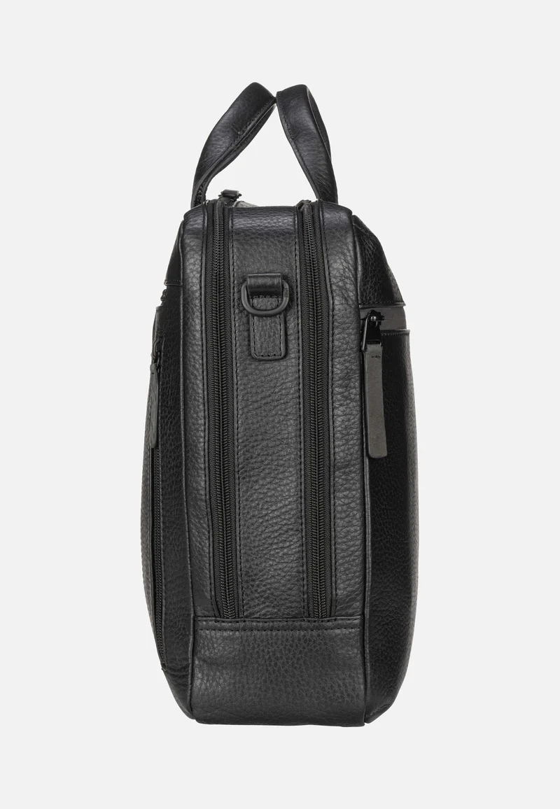 Stockholm Business Bag L 2 Comp Black - Aktentasche