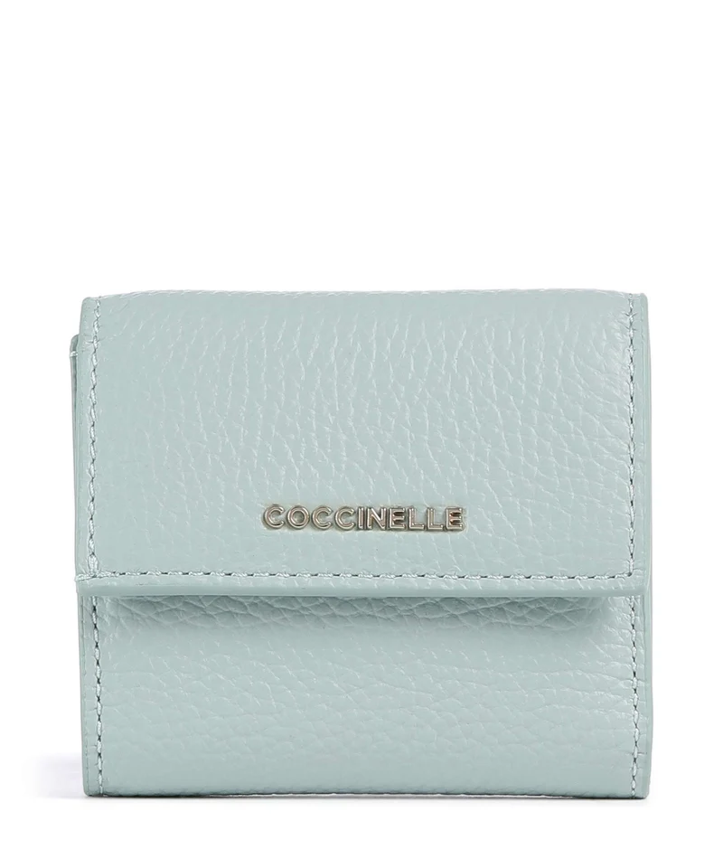 Coccinelle Metallic Soft Geldbörse aquamarine